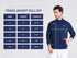 Men's Navy Solid Stand Collar Jacket