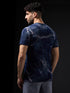 Men Abstract Print Slim Fit Crew Neck T-shirt with TECHNO COOL+