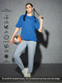 Women Printed Boxy Fit Round Neck T-shirt with COTFLEX
