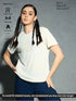 Women Printed Slim Fit Round Neck T-shirt with TECHNOCOOL+