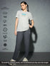 Women Printed Slim Fit Round Neck T-shirt with TECHNOCOOL+
