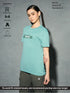 Women Printed Slim Fit Round Neck T-shirt with TECHNOCOOL+