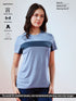 Women Solid Slim Fit Round Neck T-shirt with TECHNO COOL