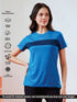Women Solid Slim Fit Round Neck T-shirt with TECHNO COOL