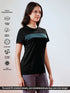 Women Solid Slim Fit Round Neck T-shirt with TECHNO COOL