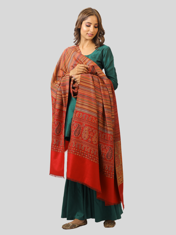 Women's Jamawar Wool Shawl