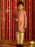 Boy's' Onion Pink And Cream Ethnic Mirror Combo Set