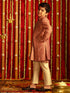 Boy's' Onion Pink And Cream Ethnic Mirror Combo Set
