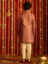 Boy's' Onion Pink And Cream Ethnic Mirror Combo Set