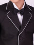 Boy's' White And Black Shirt Blazer And Pant