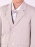 Boy's' White And Gray Shirt Blazer Waist Coat And Pant