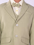 Boy's' Black And Mint Green Shirt Blazer Waist Coat And Pant