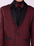 Boy's' Black And Maroon Shirt Blazer And Pant