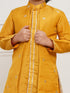 Boy's' Mustard Jacket, Kurta And Pyjama Set