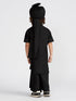 Boy's' Black Viscose Kurta Lungi And Safa Set
