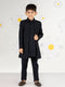 Boy's' Navy Blue Open Indowestern Set