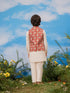 Boy's Red Jacket, Kurta And Pyjama Set