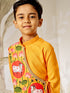 Boy's Mustard Muslin Kurta Dhoti Set
