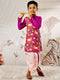 Boy's Purple Muslin Kurta Dhoti Set