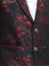 Boy's Black And Red Woven Design Blazer