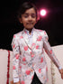 Boy's Peach Floral Print Blazer