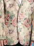 Boy's Beige Silk Blend Floral Print Blazer