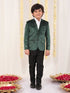 Boy's Green Velvet Blazer