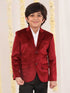 Boy's Maroon Velvet Blazer