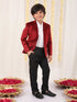 Boy's Maroon Velvet Blazer