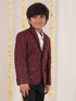Boy's Maroon Sequined Blazer