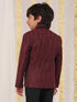 Boy's Maroon Sequined Blazer