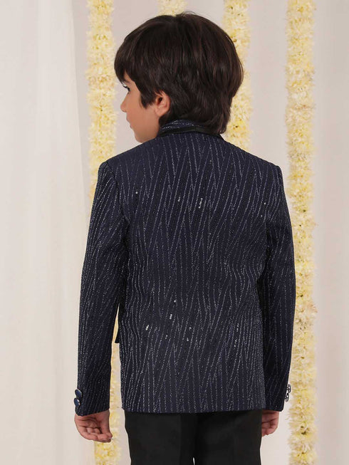Boy's Blue Sequined Blazer