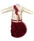 Boy's' Gold And Maroon Embellished Dhoti Kurta Set