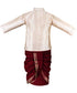 Boy's' Gold And Maroon Embellished Dhoti Kurta Set