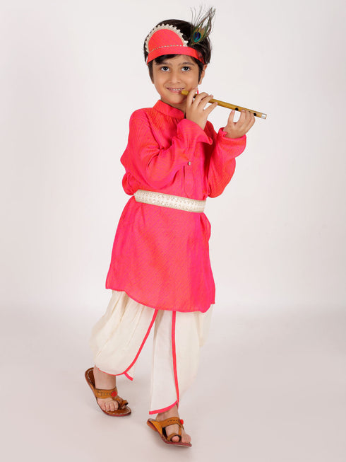 Boy's' Pink And Cream Janmashtami Special Collection