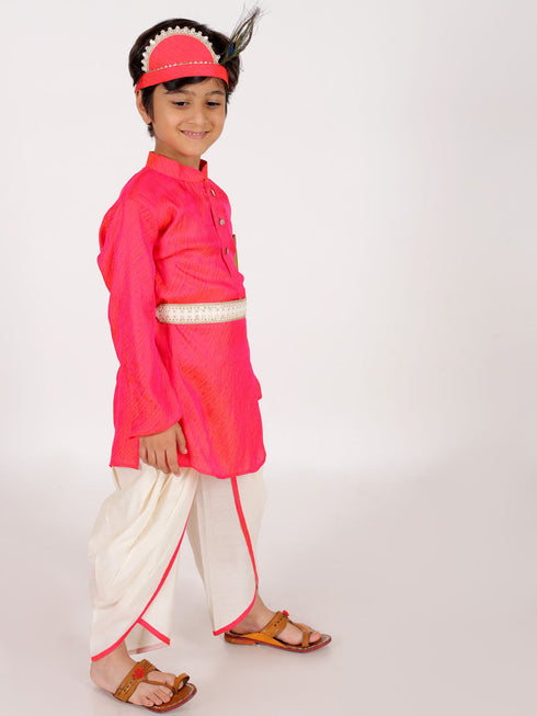 Boy's' Pink And Cream Janmashtami Special Collection