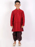 Boy's' Burgundy Silk Blend Traditional Dhoti