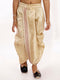 Boy's' Gold Silk Blend Embroidered Dhoti