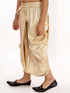 Boy's' Gold Silk Blend Embroidered Dhoti