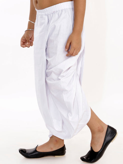 Boy's Pure Cotton White Dhoti