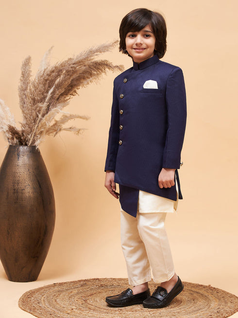 Boy's' Blue Indo-Western Set
