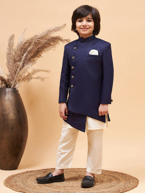 Boy's' Blue Indo-Western Set