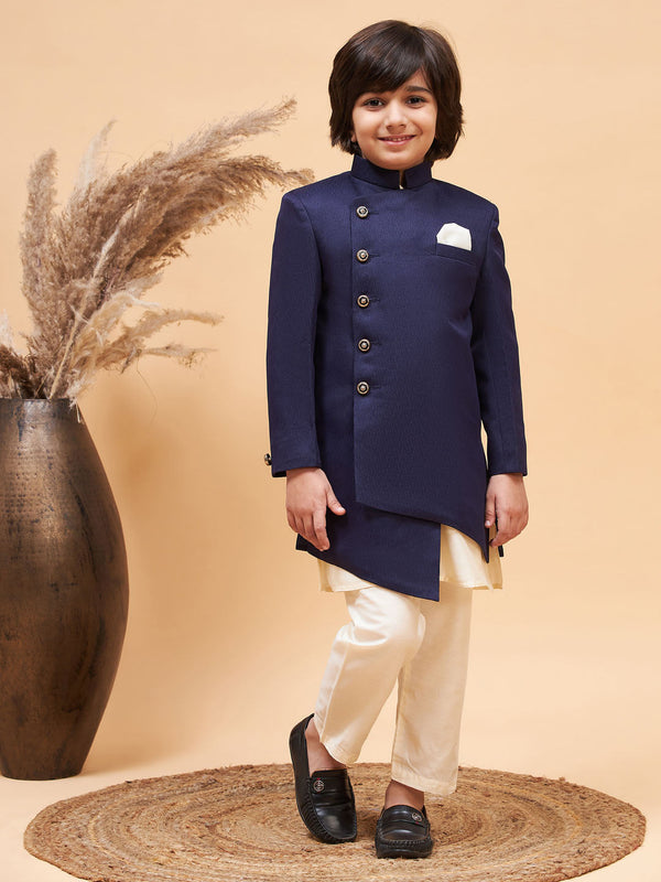 Boy's' Blue Indo-Western Set