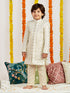 Boy's' Cream Sherwani Set