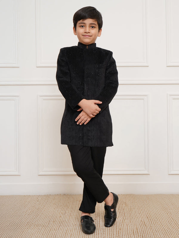 Boys' Black Indo western set