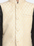 Boys Beige Cotton Silk Blend Nehru Jacket