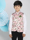 Boy's Multicolor-Base-Pink Nehru Jacket