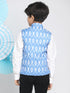 Boy's Traditional Ikkat Print Classic Nehru Jacket