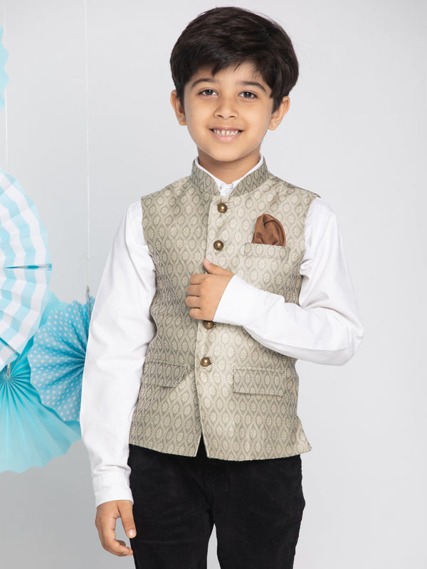 Boy's Beige Nehru Jacket