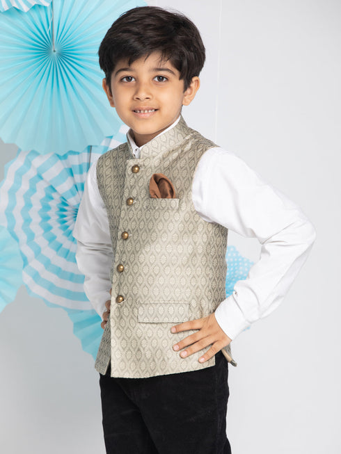 Boy's Beige Nehru Jacket